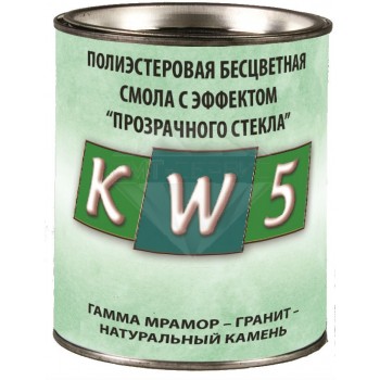 Полиэфирная бесцветная жидкая и густая смола KW5 с эффектом  «стекла»